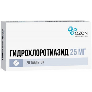 ГИДРОХЛОРОТИАЗИД 25МГ. №20 ТАБ. /ОЗОН/