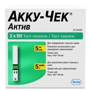 АККУ-ЧЕК ТЕСТ-ПОЛОСКИ АКТИВ №100 (50Х2) [ACCU-CHEK]