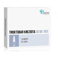 ТИОКТОВАЯ К-ТА 30МГ/МЛ. 10МЛ. №10 КОНЦ. Д/Р-РА Д/ИНФ. АМП. /АТОЛЛ/ОЗОН/