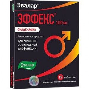 ЭФФЕКС СИЛДЕНАФИЛ 100МГ. №4 ТАБ. П/П/О /ЭВАЛАР/