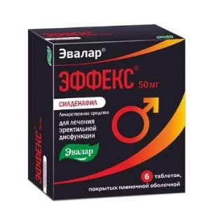 ЭФФЕКС СИЛДЕНАФИЛ 50МГ. №6 ТАБ. П/П/О /ЭВАЛАР/