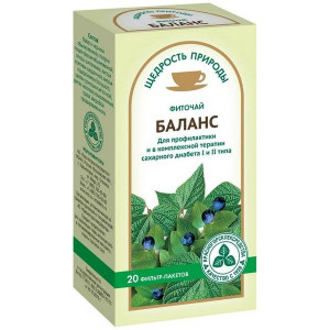 ЩЕДРОСТЬ ПРИРОДЫ ЧАЙ ДИАБЕТ.БАЛАНС 2Г. №20 ПАК. /КРАСНОГОРСК/